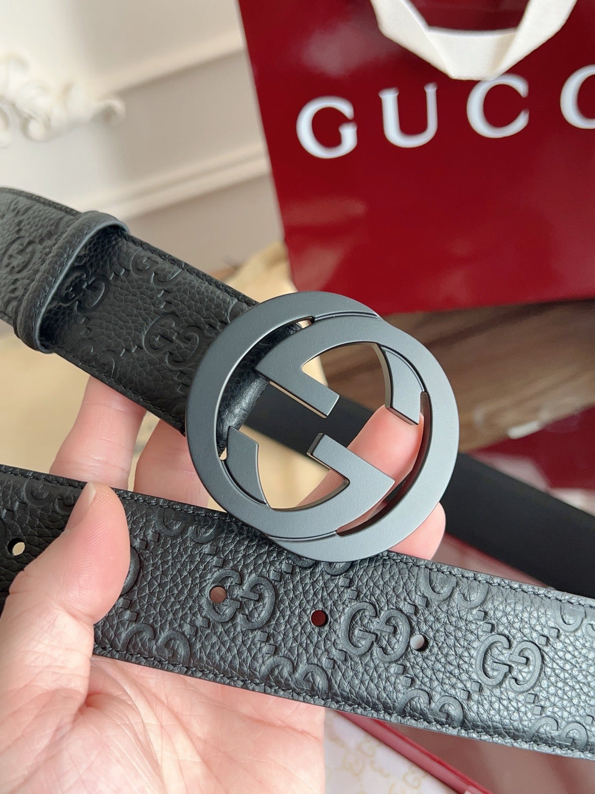 G-Schnalle Gürtel mit Prägung