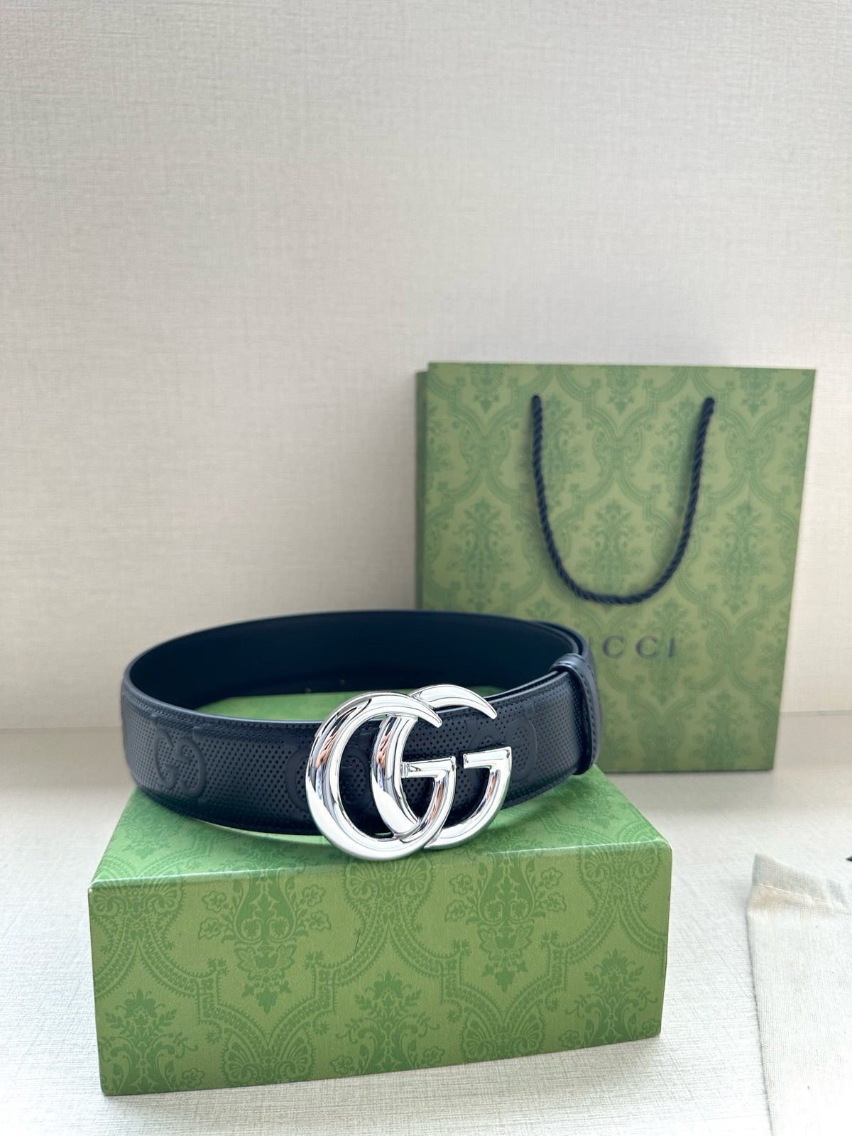 Double G Gold Schnallengürtel