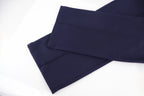 Marineblau Baumwolle Kontrastbinder Weites Bein – Herren