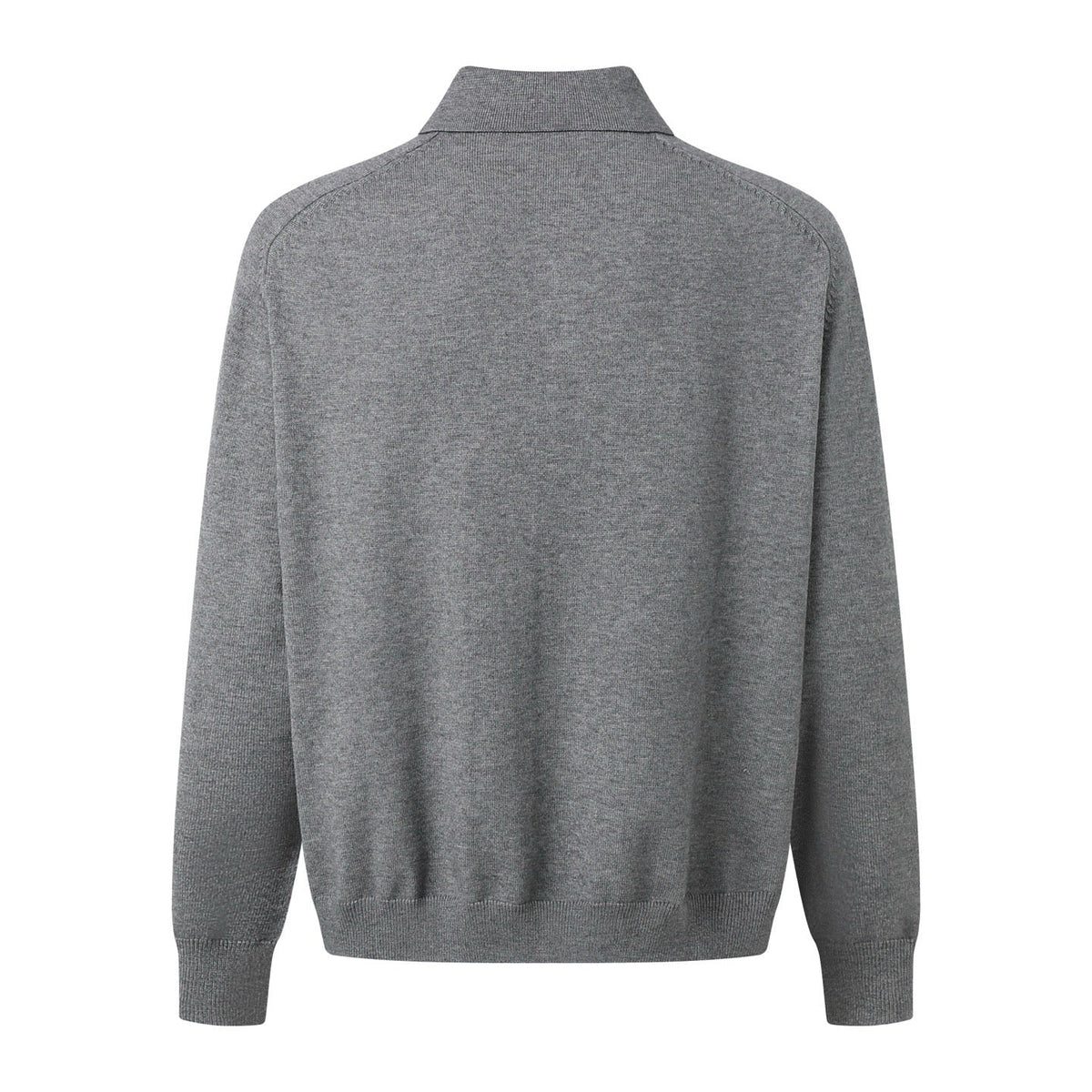 Schwarzes Baumwoll-Langarmshirt mit Brustaufdruck – Herren