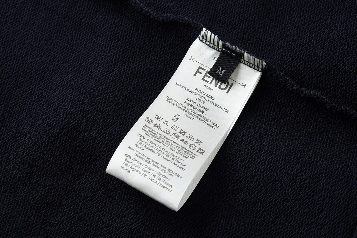 Navy Cotton Graphic Pullover - Men's