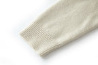 Cremefarbenes Baumwoll-Rundhals-Sweatshirt mit Kutschengrafik – Herren