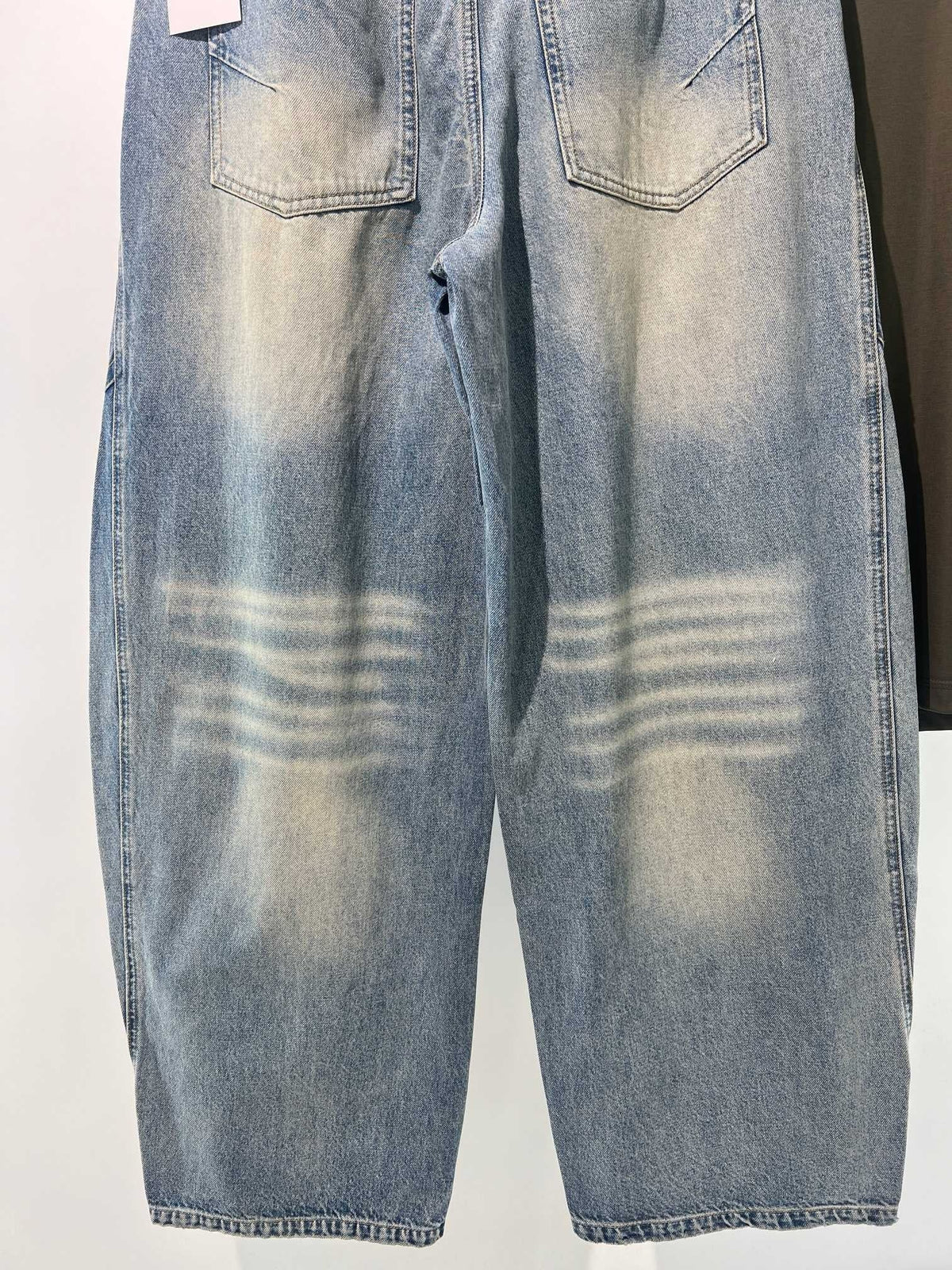Blue Denim Faded Wide-Leg – Herren