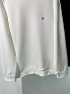 Schwarzes Baumwoll-Rundhals-Sweatshirt mit kleinem Logo – Herren