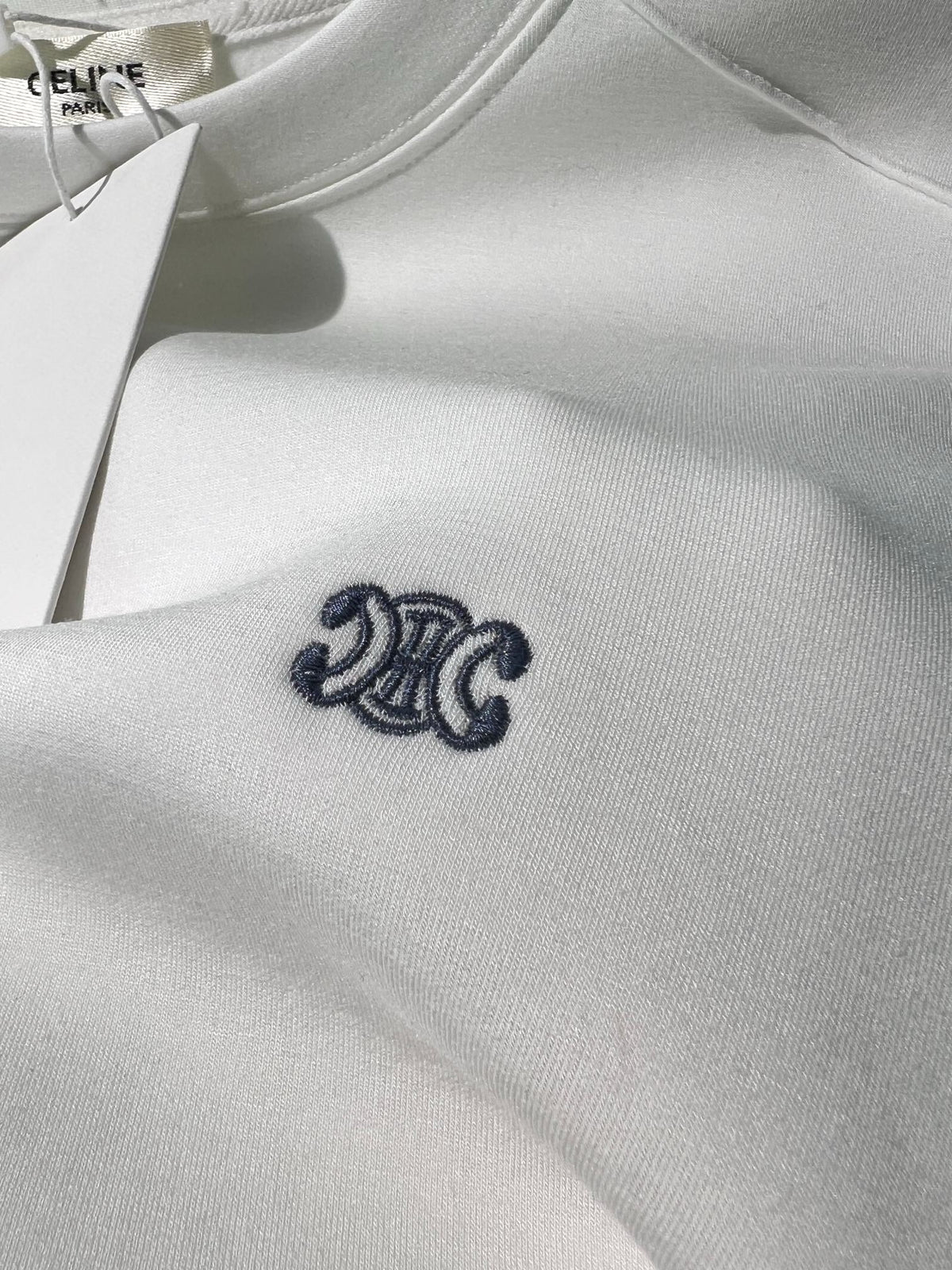 Schwarzes Baumwoll-Rundhals-Sweatshirt mit kleinem Logo – Herren