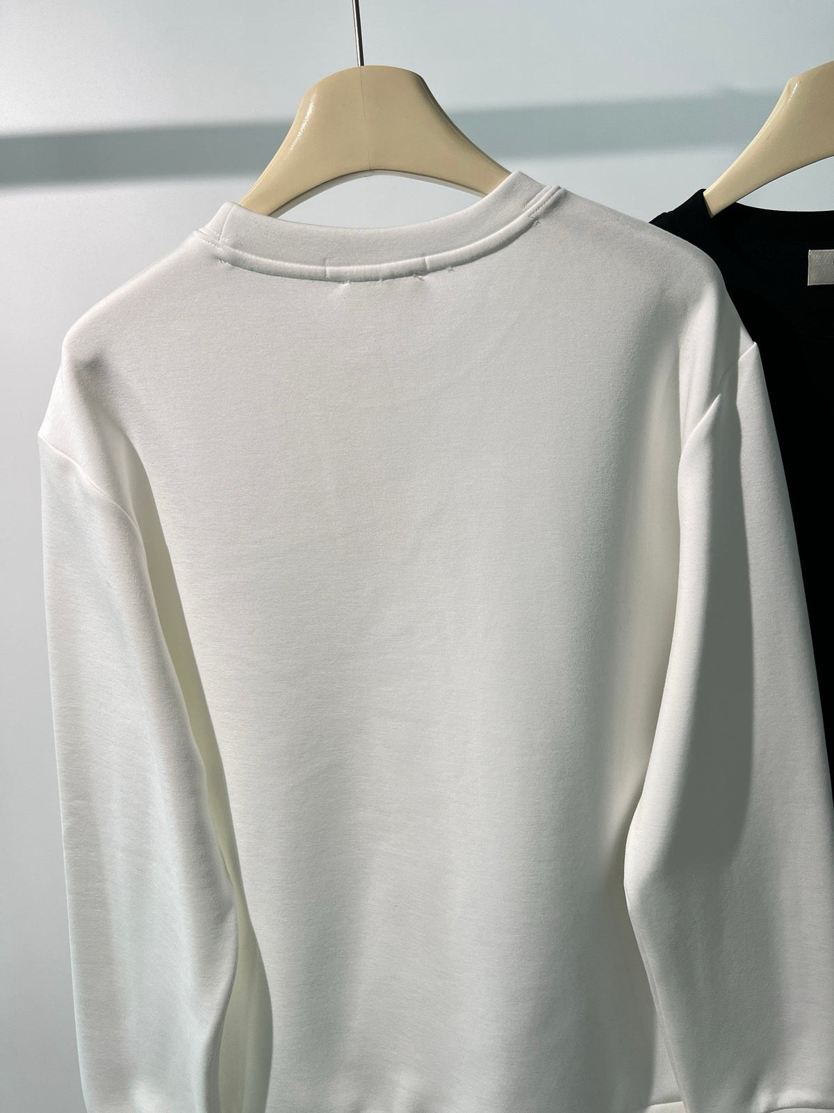 Schwarzes Baumwoll-Rundhals-Sweatshirt mit kleinem Logo – Herren
