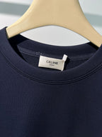 Schwarzes Baumwoll-Rundhals-Sweatshirt mit kleinem Logo – Herren
