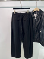 Schwarze, elastische weite Beinhose aus Baumwolle – Herren