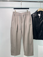 Schwarze, elastische weite Beinhose aus Baumwolle – Herren