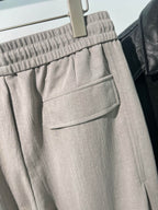 Schwarze, elastische weite Beinhose aus Baumwolle – Herren