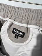 Schwarze, elastische weite Beinhose aus Baumwolle – Herren