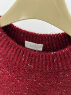 Red Wool Plain Crewneck - Men's