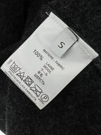 Schwarzer Woll-Rundhalspullover mit Brustlogo – Herren