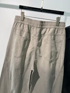 Beige Baumwollhose mit Kordelzug und weitem Bein – Herren