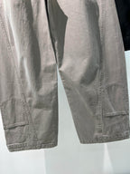Beige Baumwollhose mit Kordelzug und weitem Bein – Herren