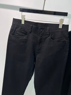 Schwarze Reine Schurwolle Gerader Schnitt – Damen