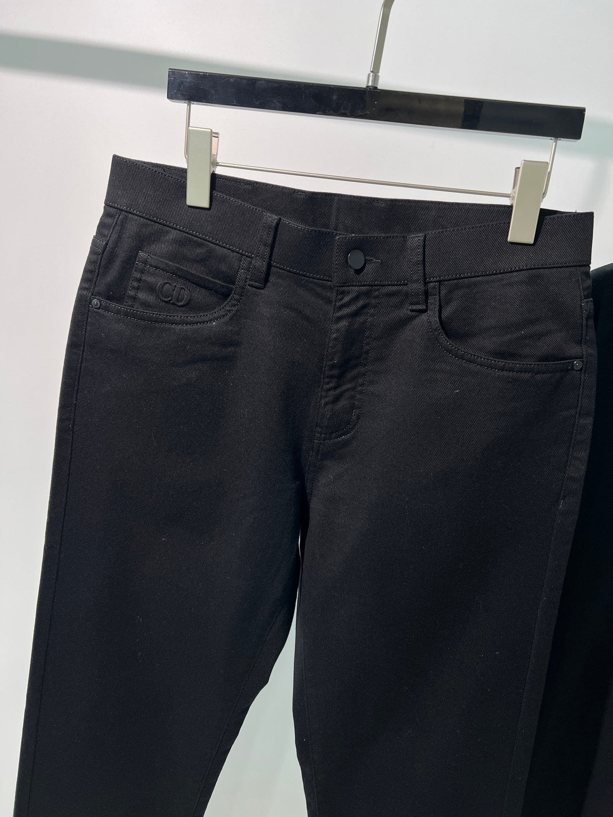 Schwarze Reine Schurwolle Gerader Schnitt – Damen