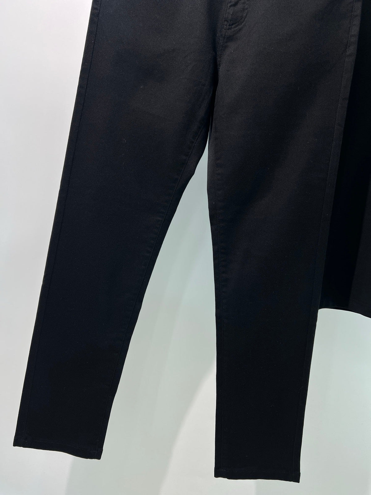 Schwarze Reine Schurwolle Gerader Schnitt – Damen
