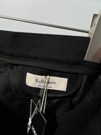Schwarze Reine Schurwolle Gerader Schnitt – Damen