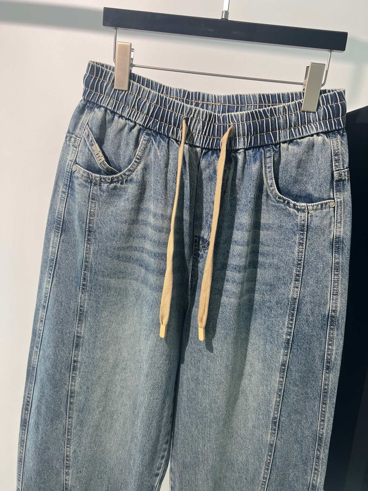 Blue Denim Kordelzug Gerades Bein – Herren