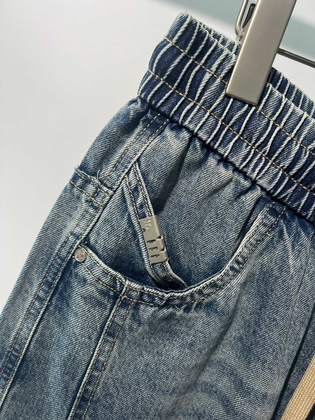 Blue Denim Kordelzug Gerades Bein – Herren