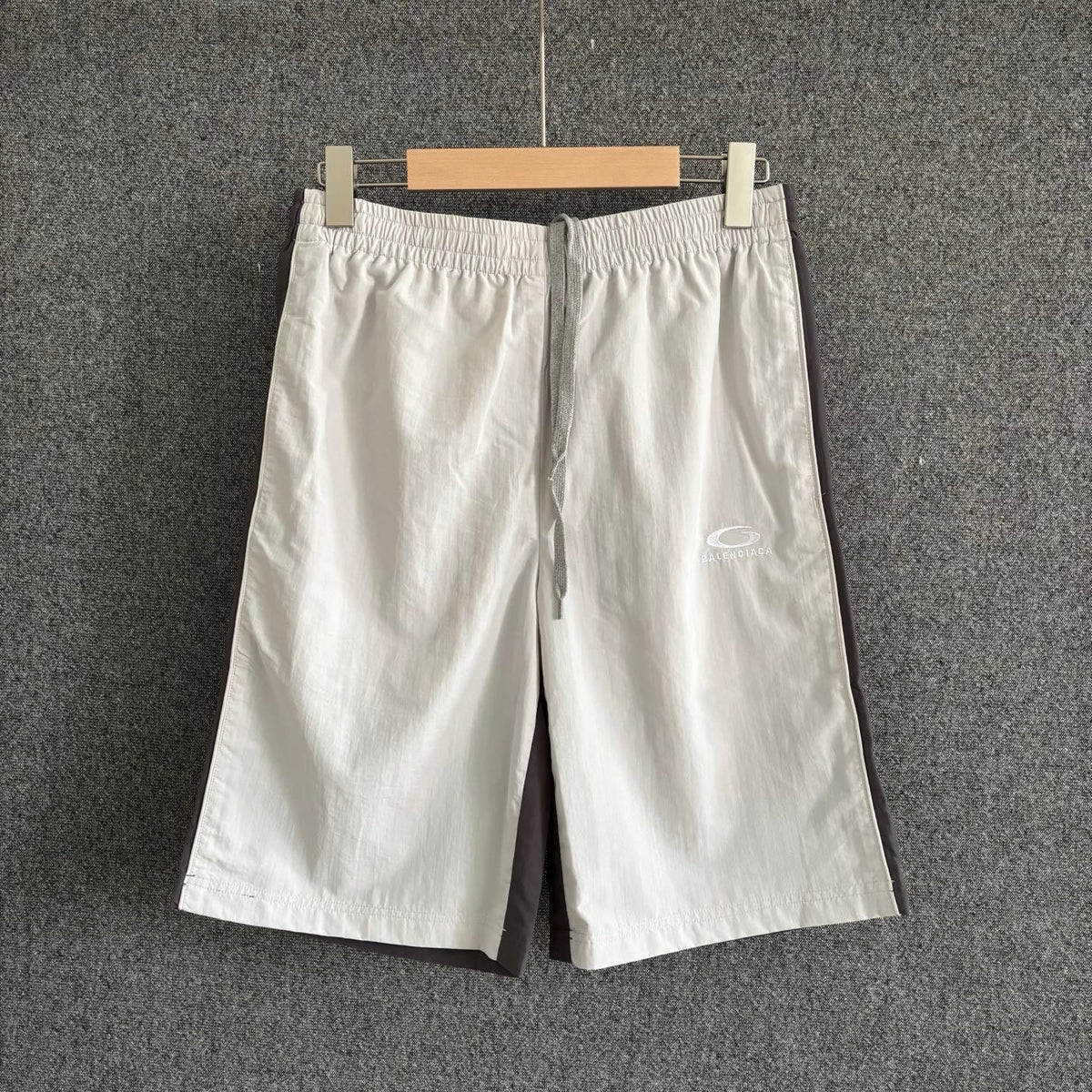 Cream Nylon Plain Drawstring - Men's