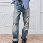 Blaue Jeans mit geradem Schnitt - Herren