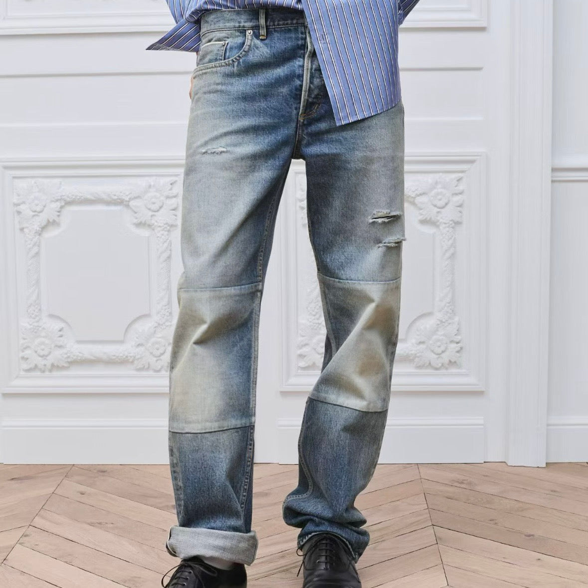 Blaue Jeans mit geradem Schnitt - Herren
