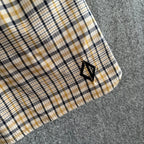 Beige Baumwolle Vintage Check Kordelzug - Herren