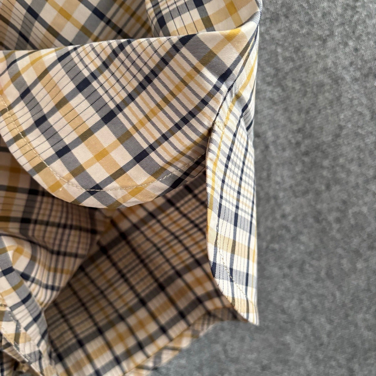 Beige Baumwolle Vintage Check Kordelzug - Herren