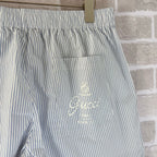 Blue Cotton Plain Drawstring - Men's