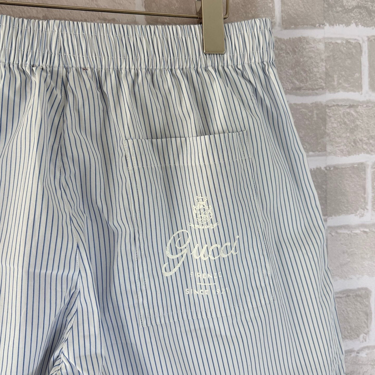Blue Cotton Plain Drawstring - Men's