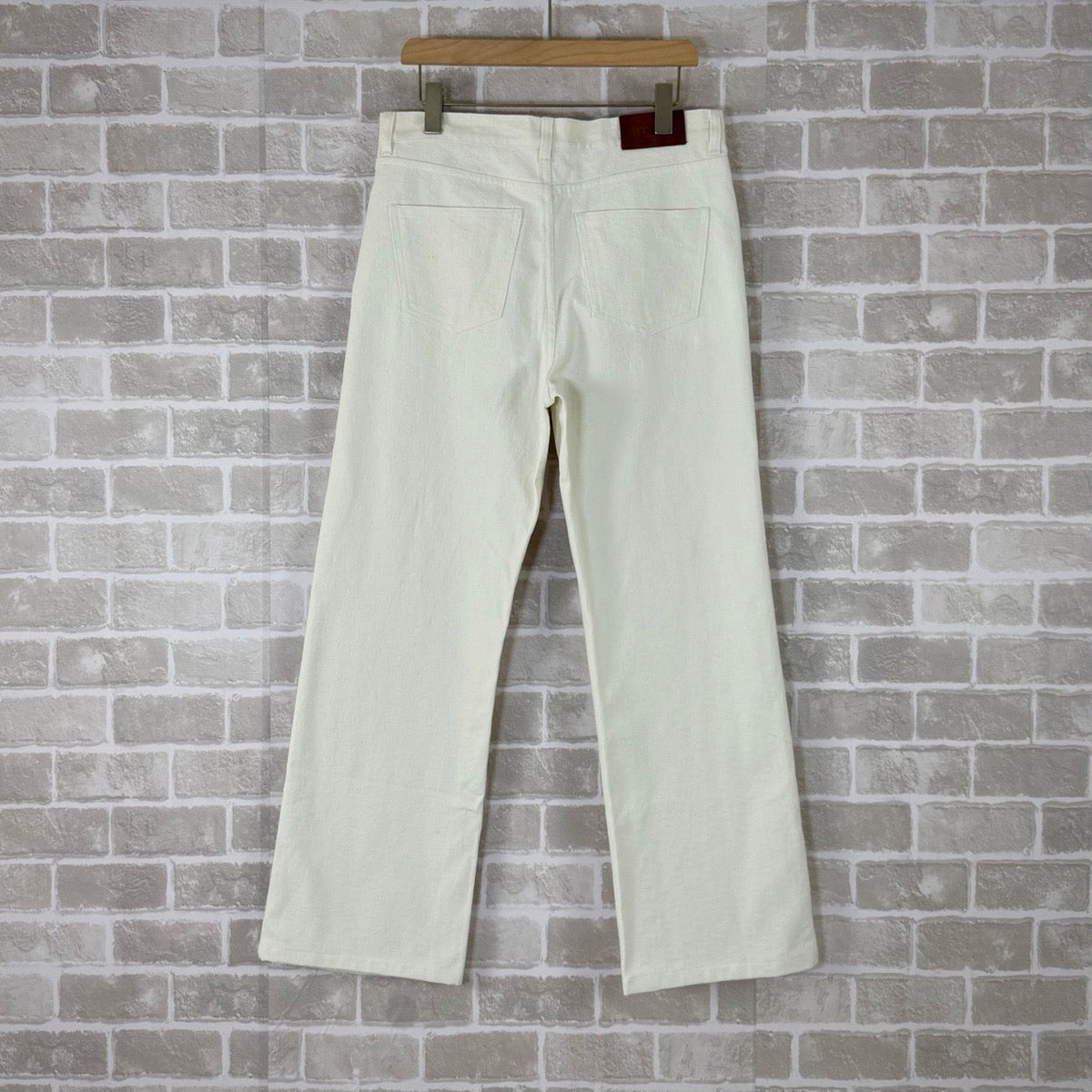 Cream Denim Plain Wide-Leg - Men's