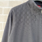 Olivgrüne Jacquard-Monogramm-Bomberjacke – Herren