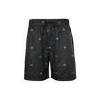 Black Nylon Monogram Print Swim - Men's