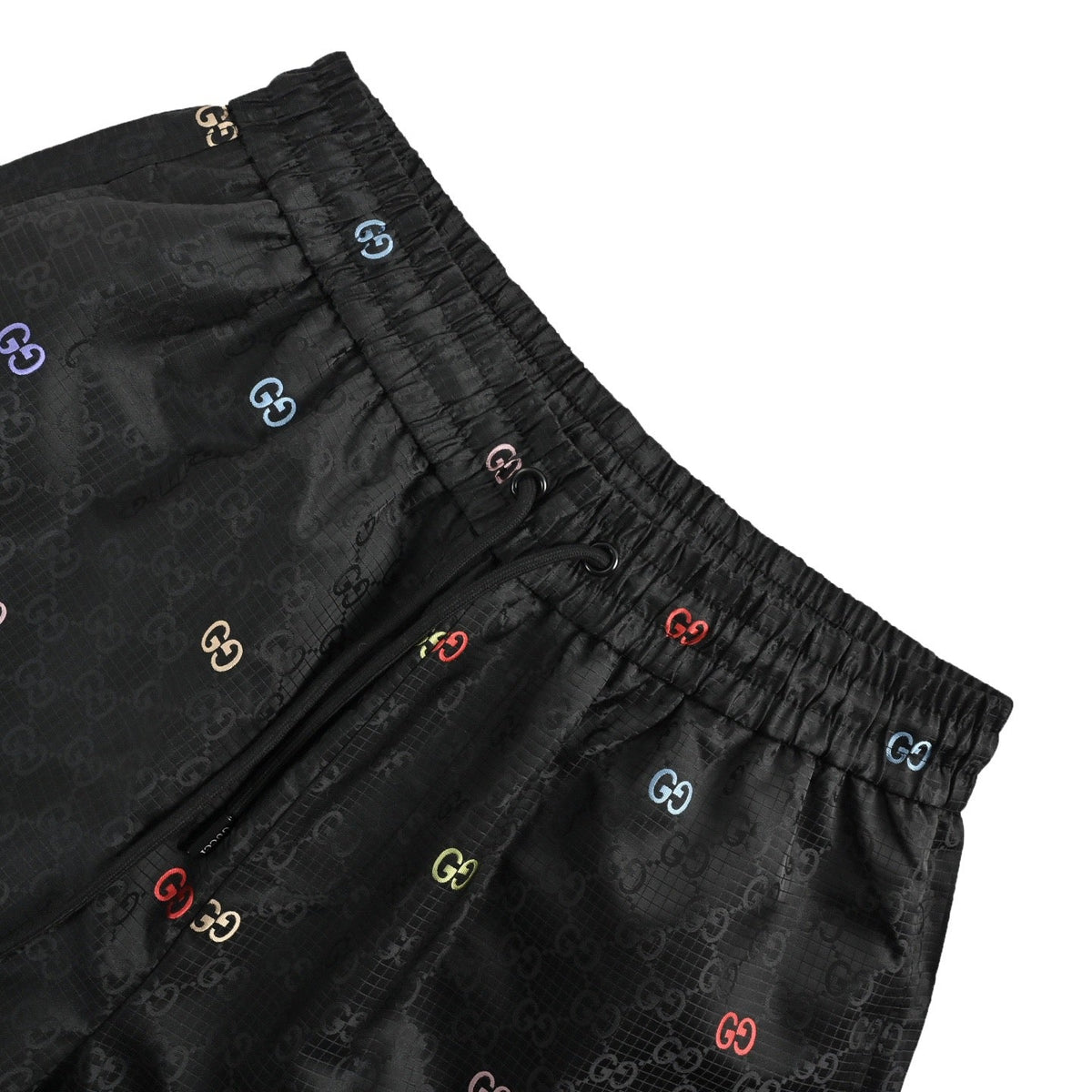 Black Nylon Monogram Print Swim - Men's