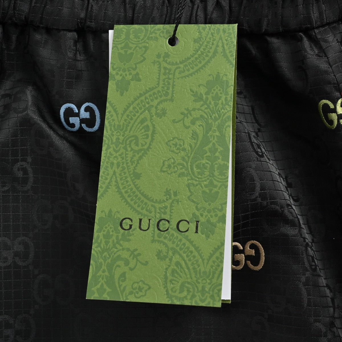 Black Nylon Monogram Print Swim - Men's