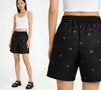Black Nylon Monogram Print Swim - Men's