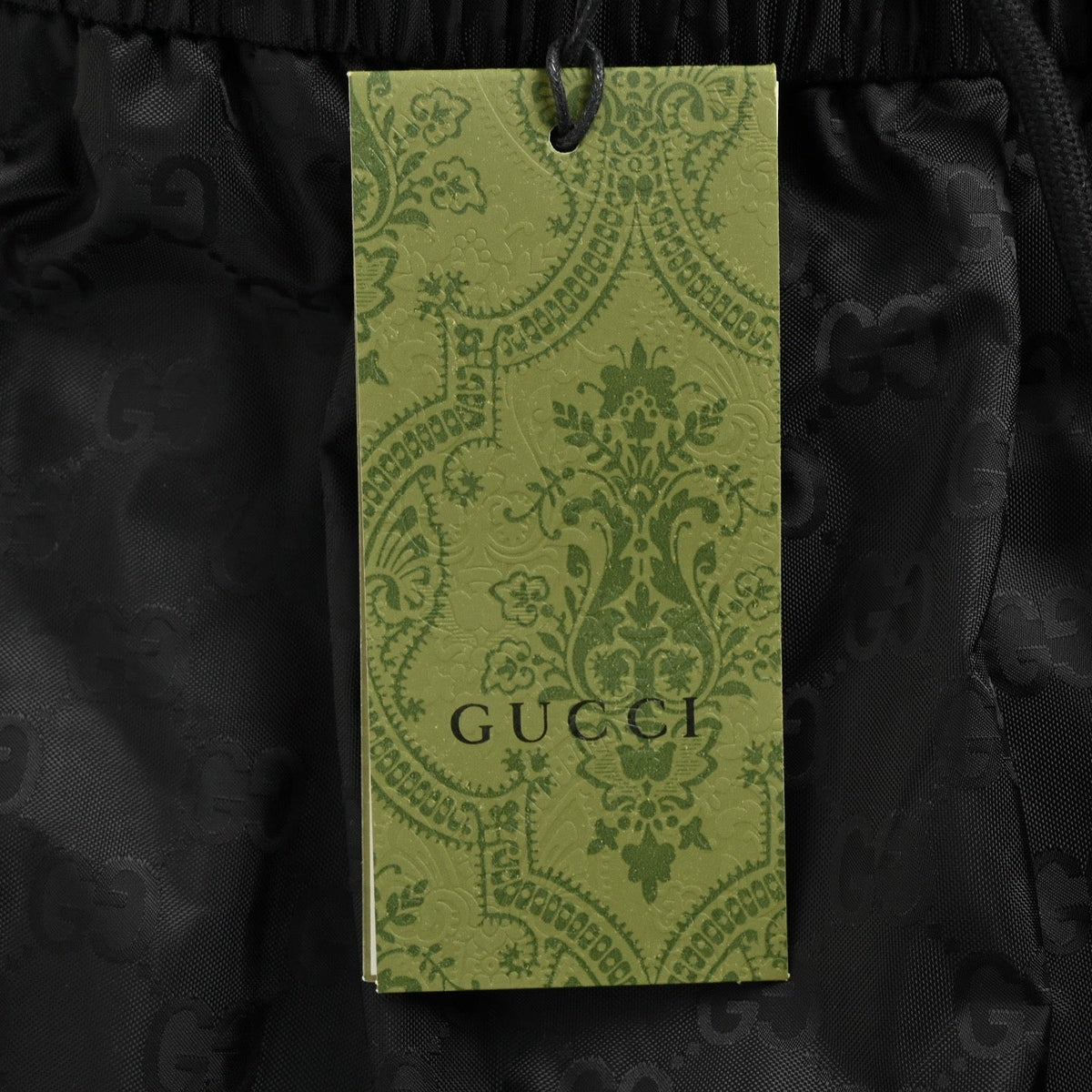 Black Jacquard Monogram Drawstring - Men's
