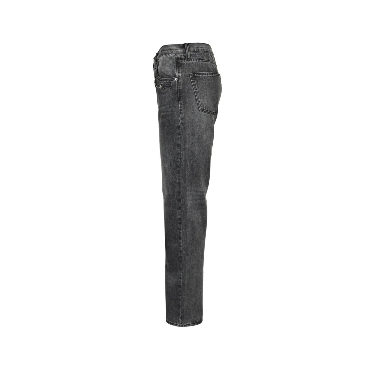 Graue, verwaschene Slim-Fit Jeans - Herren