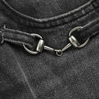 Graue, verwaschene Slim-Fit Jeans - Herren