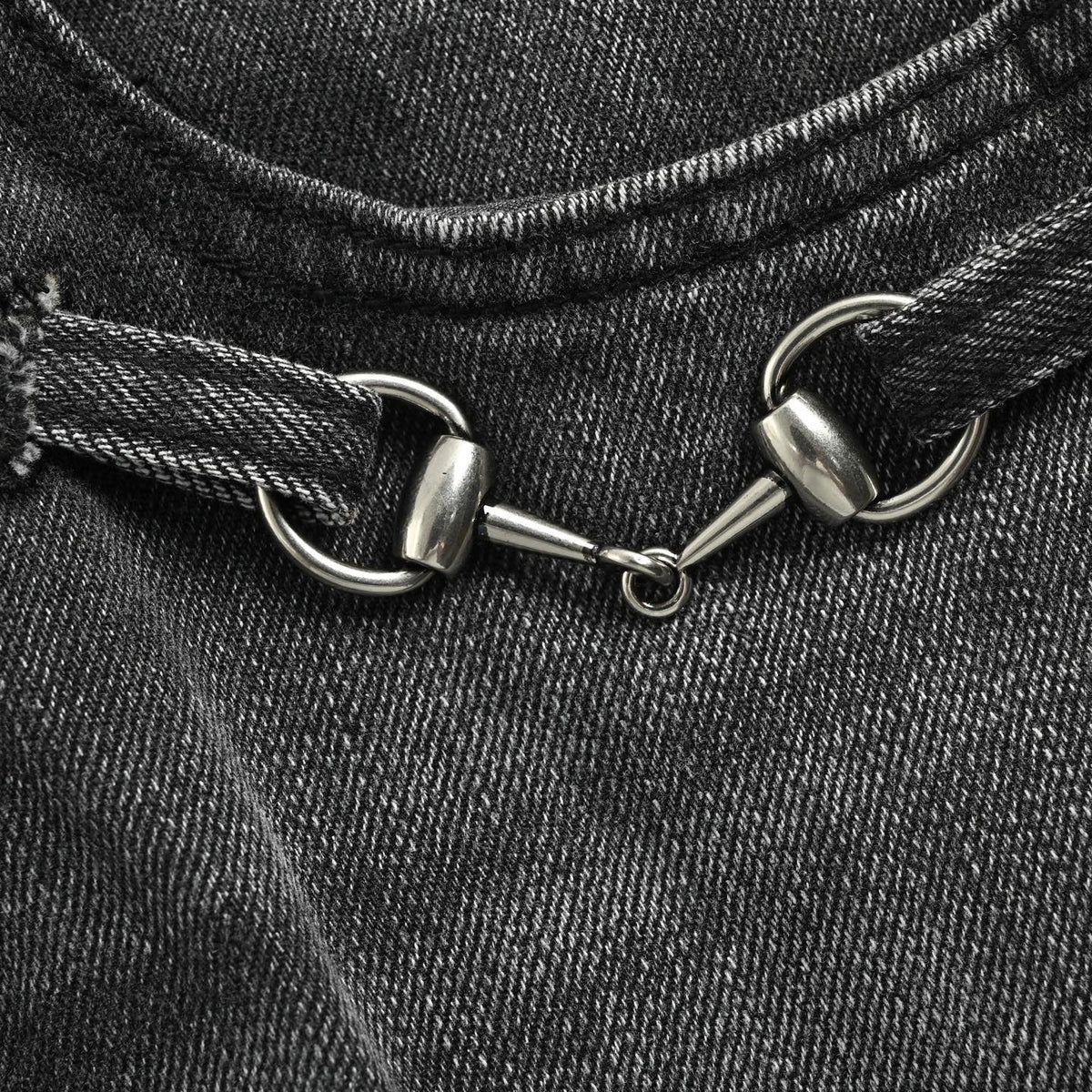 Graue, verwaschene Slim-Fit Jeans - Herren