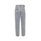 Graue Jeans mit weitem Bein, Waschung - Herren