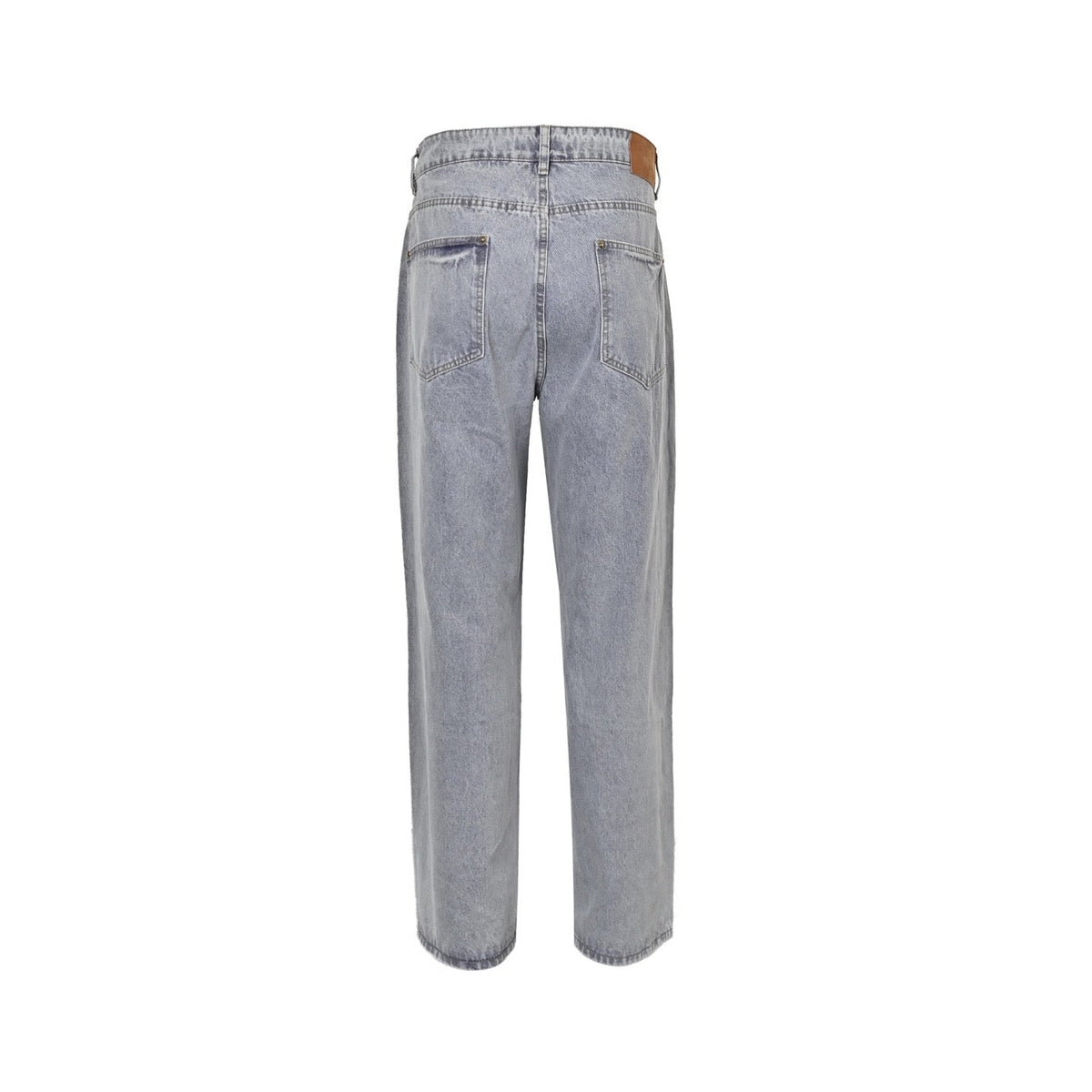 Graue Jeans mit weitem Bein, Waschung - Herren