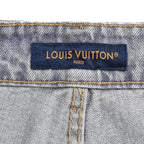 Graue Jeans mit weitem Bein, Waschung - Herren