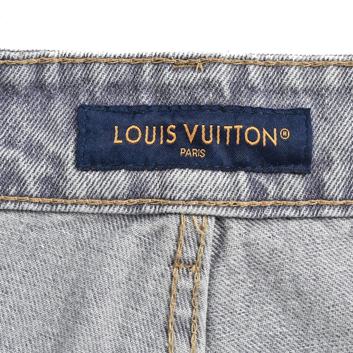 Graue Jeans mit weitem Bein, Waschung - Herren