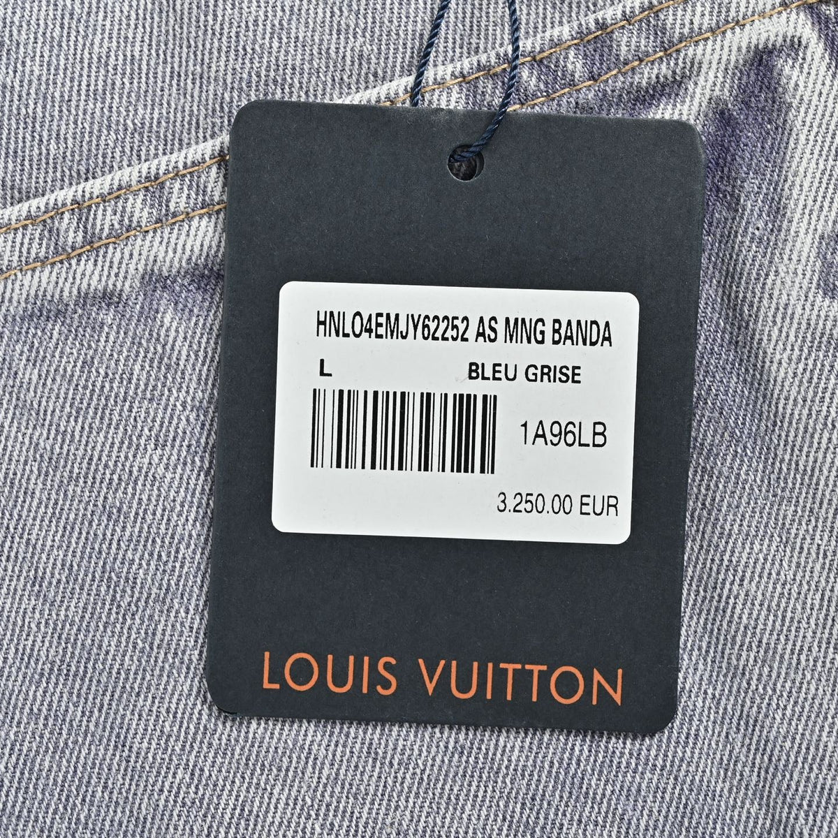Graue Jeans mit weitem Bein, Waschung - Herren