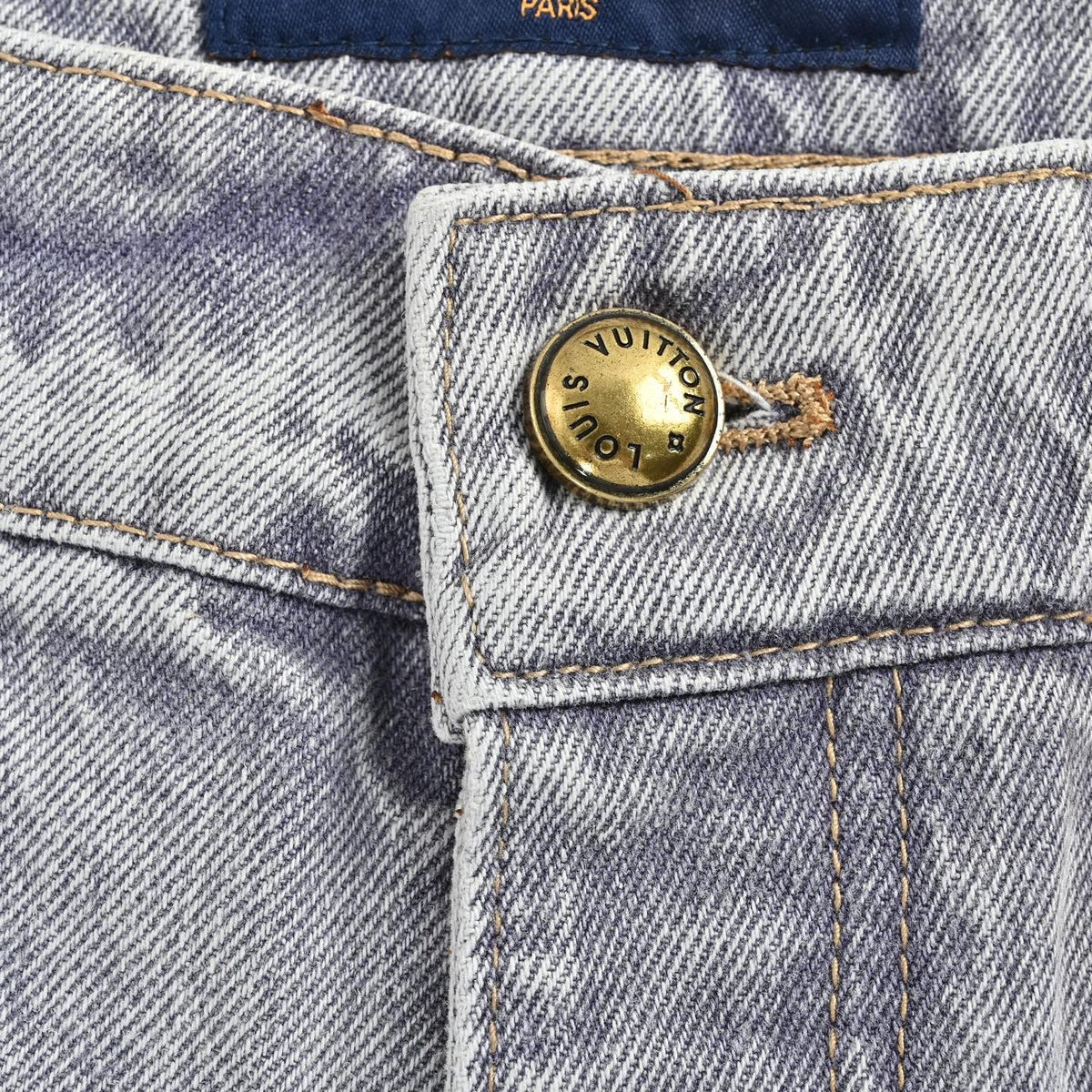 Graue Jeans mit weitem Bein, Waschung - Herren