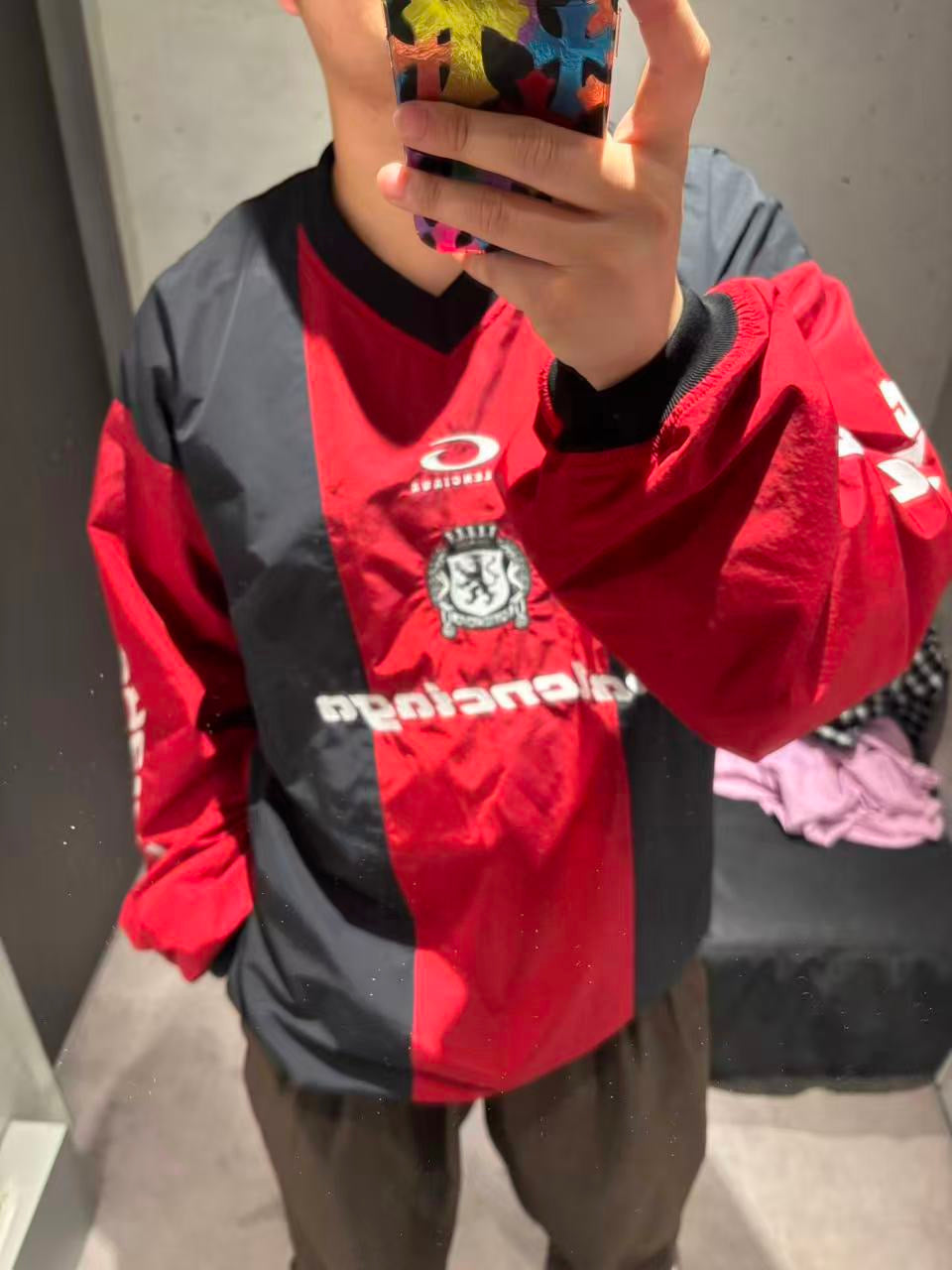 Rote Nylon-Trainingshose - Herren