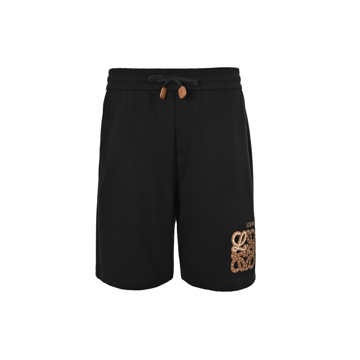 Black Cotton Anagram Drawstring - Men's